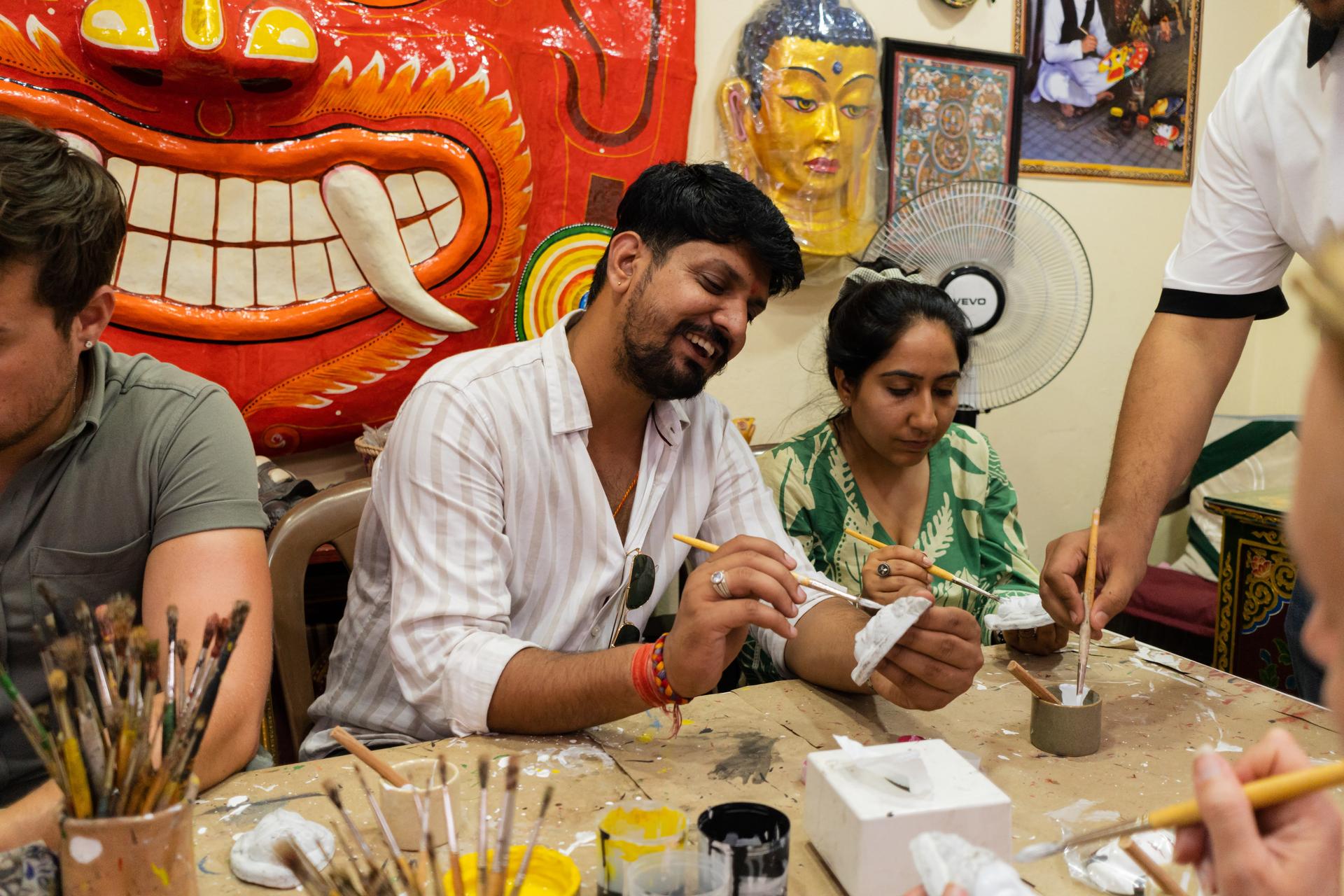 Mask Painting Workshop in Bhaktapur