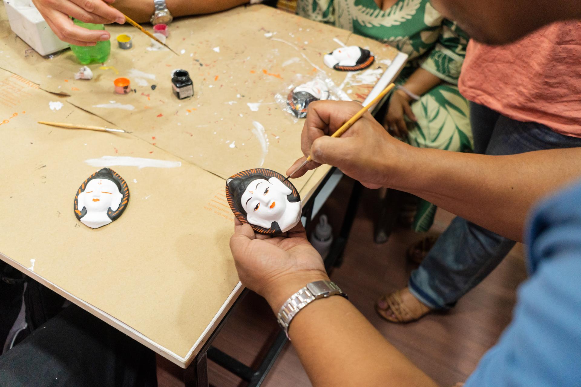 Mask Painting Workshop in Bhaktapur