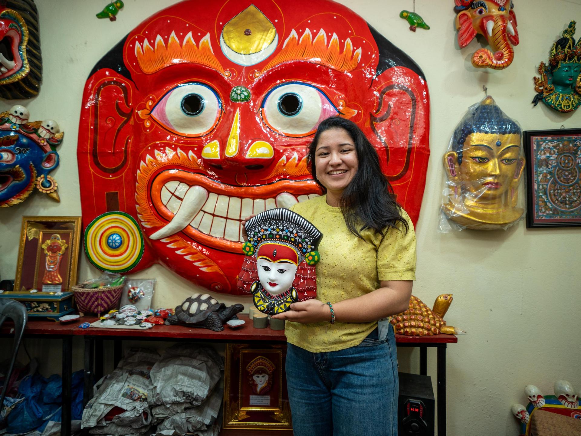Mask Painting Workshop in Bhaktapur