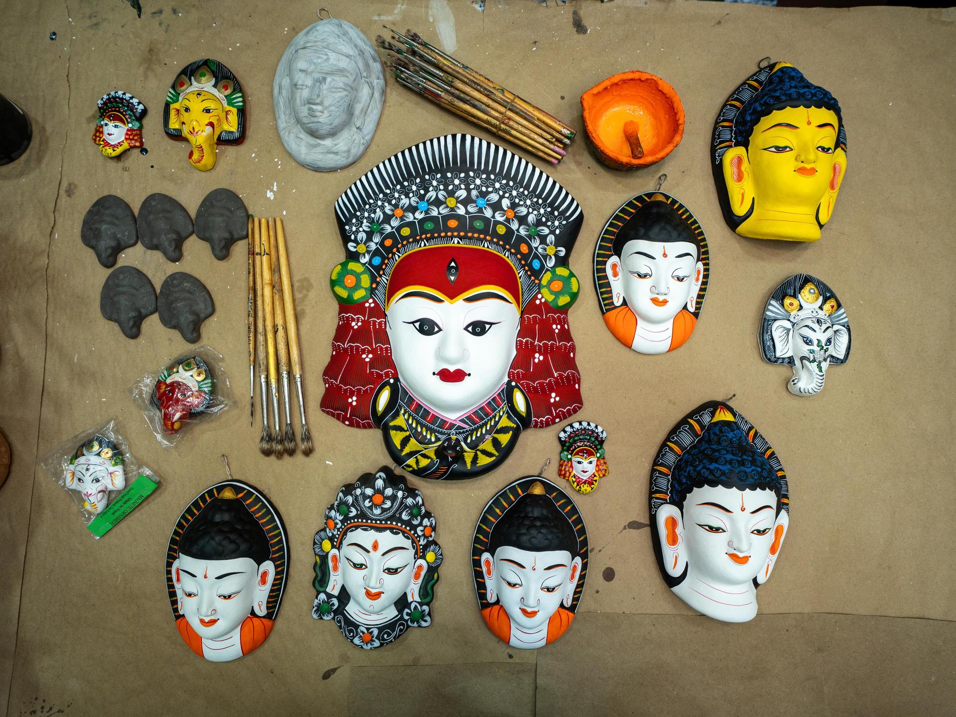 Mask Painting Workshop in Bhaktapur