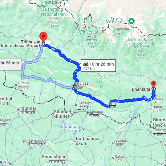 Kathmandu, Dhankuta, Janakpur, Panauti, Kirtipur